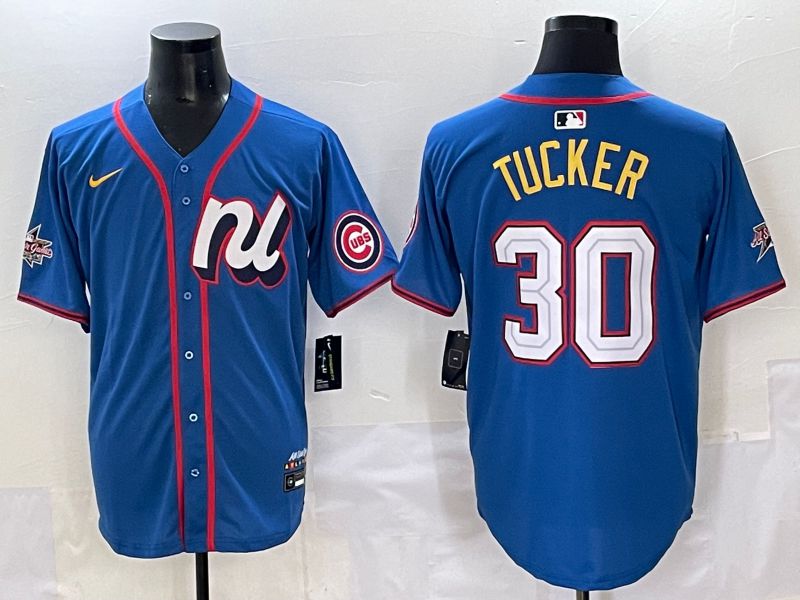 Men 2025 Chicago Cubs #30 Tucker Blue All star Nike MLB Jersey style 7->chicago cubs->MLB Jersey